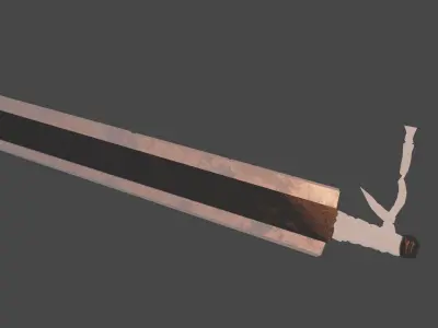 Guts sword Dragonslayer Low-poly 3D model