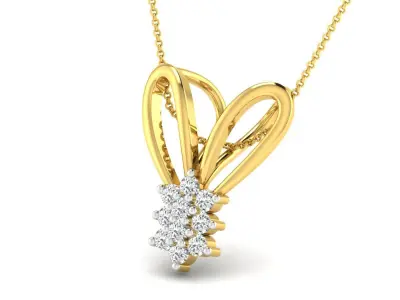 diamond jewelry earring pendent set for women 3D print model