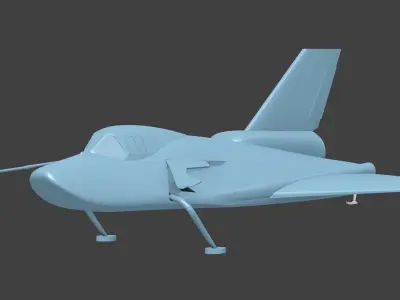 mig-105 lifting body 3D print model