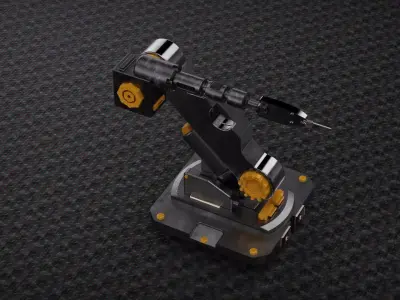 Robotic arm industrial mechanical 3D model