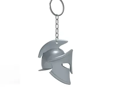 Spartan helmet keychain 3D print model