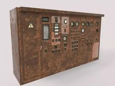 Old Abandoned Factory Control Panel 3D model