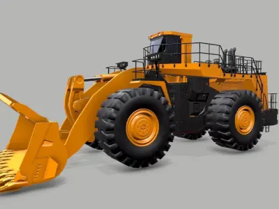 Industrial Vehicle Loader Low-poly 3D model