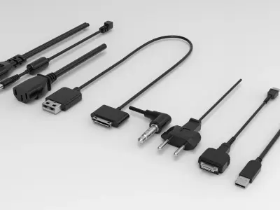 USB PORT Low-poly 3D model