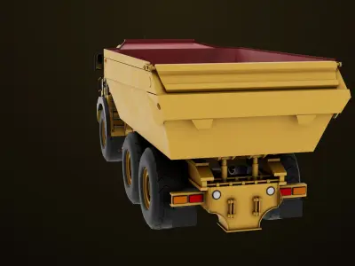 Generic Articulated Mining Truck 03 All PBR Textures Low-poly 3D model