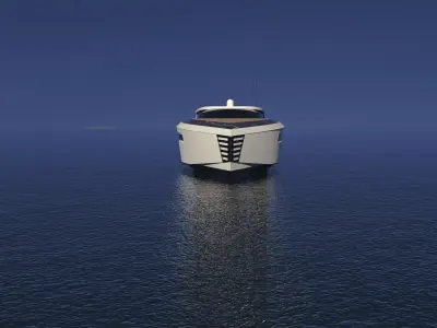 Open Deck Motor Yacht Design 24m 3D model