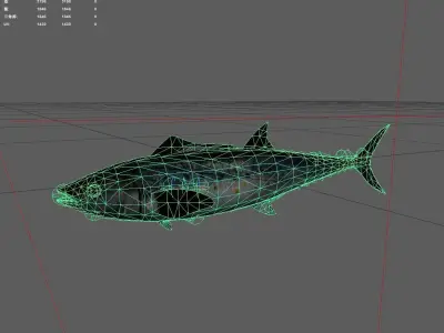 Mackerel Low-poly 3D model purchase