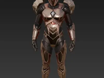 Iron Lady Sci-Fi Premium 3D Model Rigged   3D model