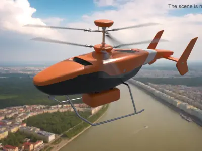  Rescue Patrol Helicopter Orange 