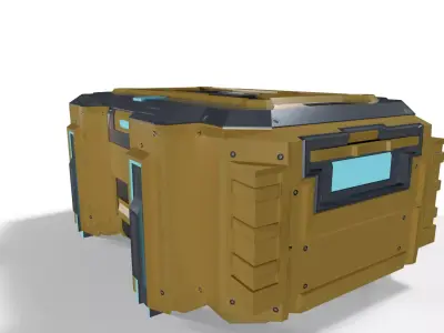 Sci-Fi Ammo Crate Low-poly 3D model