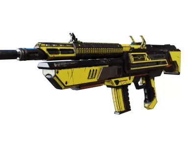 Sci-fi Rifle  Low-poly 3D model