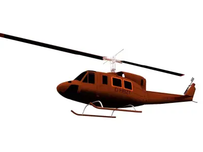 Lowpoly Bell UH-1N Twin Huey Low-poly 3D model