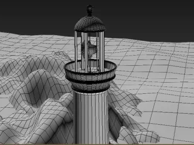 light house Low-poly 3D model
