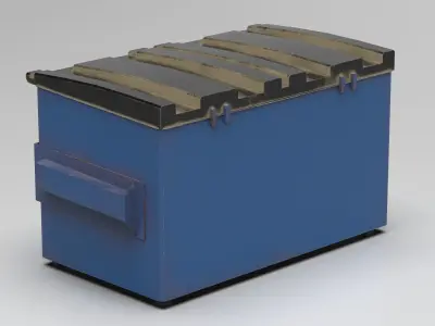 Garbage Container Trash Low-poly 3D model
