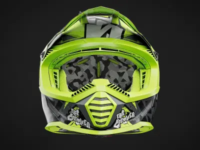 Motocross Helmet LS2 - Neon Version 3D model