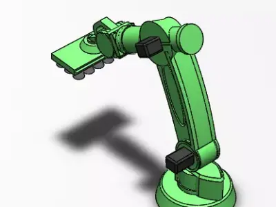 Industrial robot 3D model 4