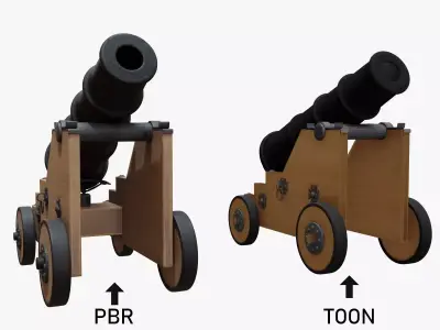 CANNONBALL - PBR - TOON Low-poly 3D model