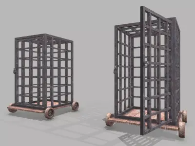 Metal Cage 3 Low-poly 3D model