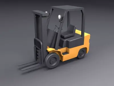 Forklift truck Free 3D model