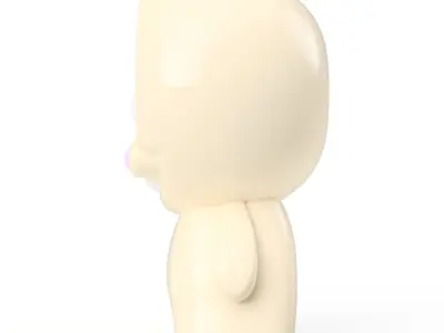 3D Printable Cute Bonehead Skeleton Figure Personal Commercial 3D print model