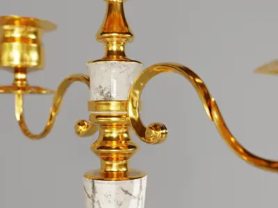 Candle holder Low-poly 3D model