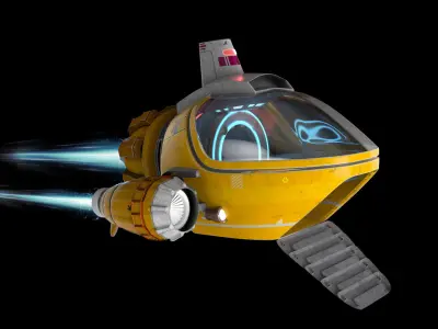 Cute Starship 3D model Low-poly 3D model by yzhao5124