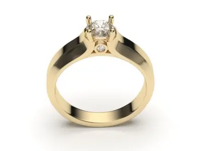 solitaire with ring sizes  8 part S123 3D print model