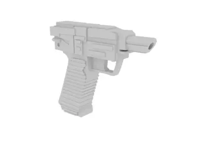 Visitor Gun Simple Free low-poly 3D model