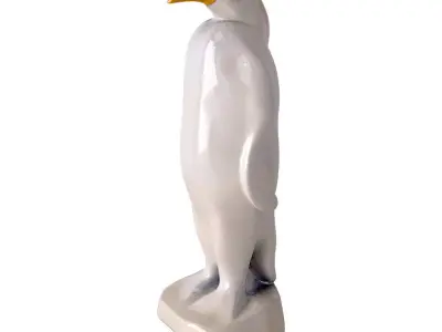 Hollohaza Hungarian Porcelain Penguin 3D model