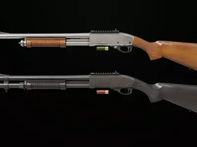 Shotgun Collection 01 All PBR Unity UE Textures 3D Model Pack