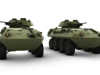 LAV 25 Armored amphibious reconaissance vehicle  3D model