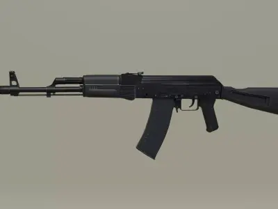 AK-74 Modular Assault Rifle Low-poly 3D model