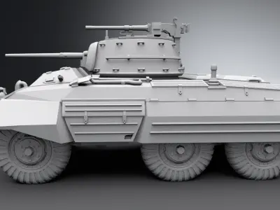 M8 Greyhound Scale model 3D print model