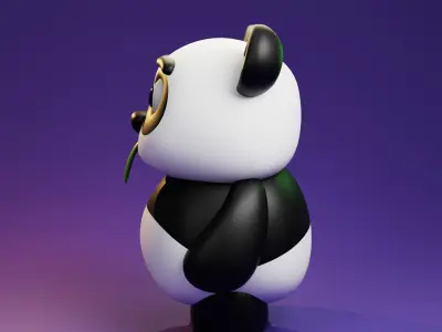 PANDA CARTON STYLISED 3D model