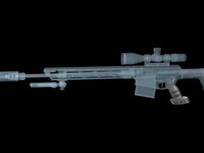 AR 15 ERGO TACTICAL PISTOL GRIP Low-poly 3D model