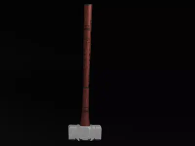 Low Poly Hammer  Game Ready Blender Unity Unreal Low-poly 3D model
