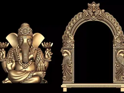 GANESHA WITH STAND 3D 3D print model