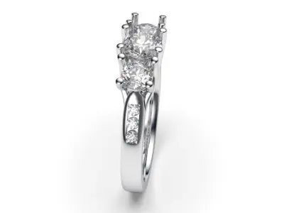 solitaire with ring sizes  8 part S64 3D print model