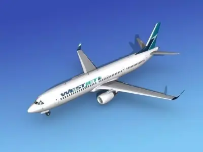 Boeing 737-900ER West Jet 3D model