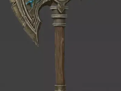 Arcane War Axe 3D model