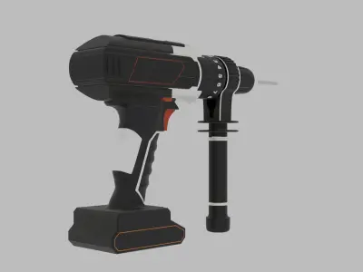 Cordless Electric Drill 3D model