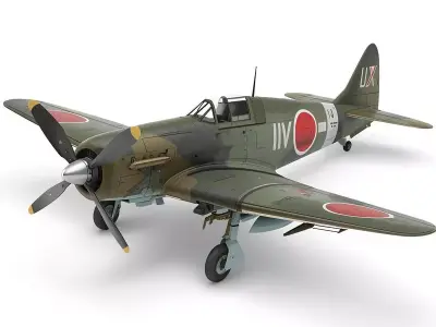 Mitsubishi A6M Zero 3D Model World War II Interceptor Low-poly 3D model