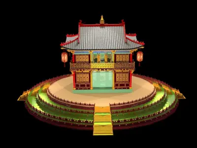 Chinese ancient  house   3D model by aceimagedesign-1