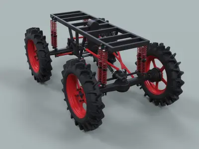 Chassis of Hill and Hole truck 3D model