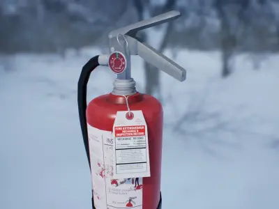 Fire Extinguisher PBR Low-poly 3D model