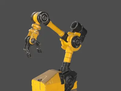 Industrial Robot Arm - 3  - Textured 3D model