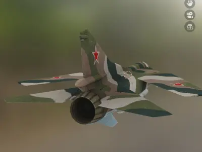 mig 23 Low-poly 3D model