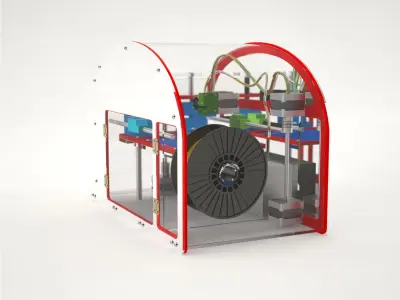 3D Printer-Printeer scorpion machine Free 3D model