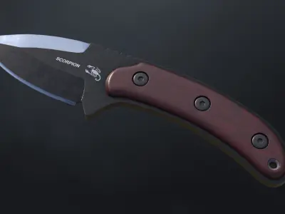 Tactical Knife Scorpion Low-poly 3D model