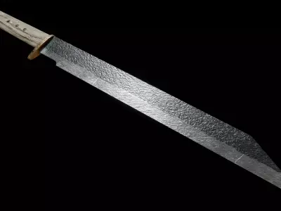 Viking Seax Low-poly 3D model